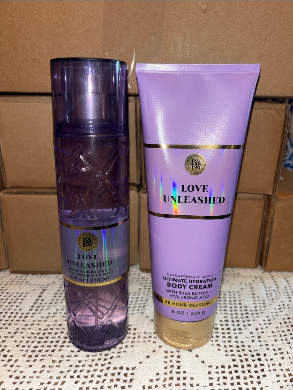 (2026) Bath & Body Works Love Unleashed Lavender Purple Body Cream & Mist